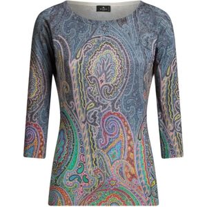 Etro, Tops, Dames, Veelkleurig, S, Paisley Print Gebreide Trui