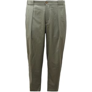 Briglia, Broeken, Heren, Groen, M, Wol, Groene wollen broek Portobellos Easy Fit