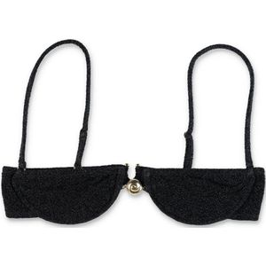 Reina Olga, Badkleding, Dames, Zwart, S, Bikinitop met Schelpversiering