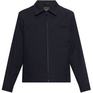 Theory, Jassen, Heren, Blauw, S, Katoen, Jas met kraag