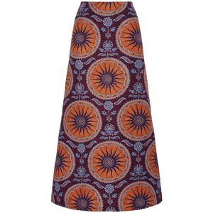 La DoubleJ, Rokken, Dames, Veelkleurig, S, Wol, Winter A-Line Rok Sovereign Print