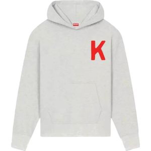Kenzo, Sweatshirts & Hoodies, Heren, Zwart, L, Katoen, Hoodie Sweatshirt van bedrukt katoen