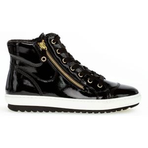 Gabor, Schoenen, Dames, Zwart, 37 EU, Leer, Zwarte hoge sneakers