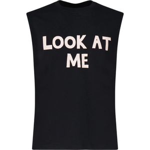 JW Anderson, Tops, Heren, Blauw, M, Katoen, Look At Me Gedrukte Tanktop