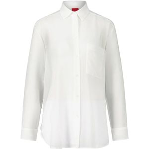 Hugo Boss, Blouses & Shirts, Dames, Wit, XS, Lichtgewicht Crêpe Blouse Elodina