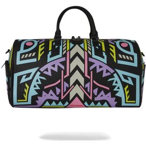 Sprayground, Tassen, unisex, Zwart, ONE Size, Leer, Path To The Future III Duffle Bag