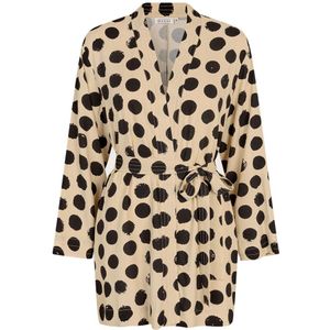 Masai, Jassen, Dames, Beige, XS, Elegante viscose jas met stippen