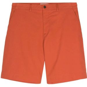 Maison Kitsuné, Korte broeken, Heren, Oranje, W40, Katoen, Stijlvolle Board Shorts voor de zomer