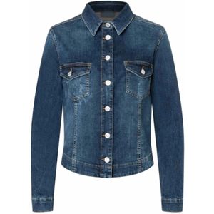 Mac, Jassen, Dames, Blauw, M, Denim, Denim Jas