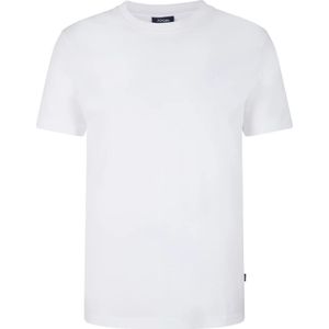 Joop!, Tops, Heren, Wit, L, Katoen, Biologisch katoenen T-shirt met logo borduurwerk