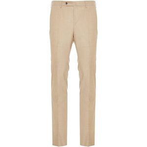 PT Torino, Broeken, Heren, Beige, 3Xl, Wol, Wollen blend broek met zakken