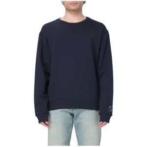 Valentino, Sweatshirts & Hoodies, Heren, Blauw, S, Blauwe Crew Neck Sweatshirt