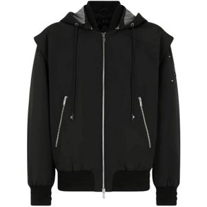 Moose Knuckles, Jassen, Heren, Zwart, M, Zwarte Lichtgewicht Bomberjack
