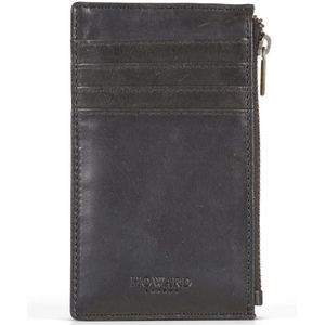 Howard London, Accessoires, Heren, Zwart, ONE Size, Leer, Kaarthouder met Ritsvak