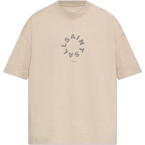 AllSaints, Tops, Heren, Beige, L, Katoen, T-shirt Tierra