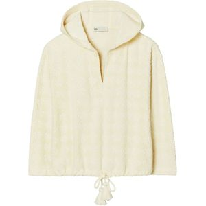 Tory Burch, Sweatshirts & Hoodies, Dames, Beige, L, Klassieke Ivoor Hoodie