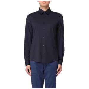 Hugo Boss, Overhemden, Heren, Blauw, S, Blauw Slim Fit Overhemd