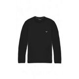 Emporio Armani, Tops, Heren, Zwart, L, Zwart Modal Blend Shirt