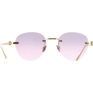 Cartier Vintage, Pre-owned, Dames, Roze, ONE Size, Pre-owned Yellow Gold sunglasses