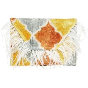 La Milanesa, Tassen, Dames, Oranje, ONE Size, Clutch Tas