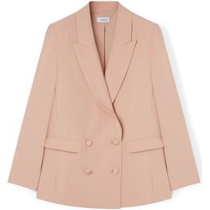 Motivi, Jassen, Dames, Roze, 2Xl, Polyester, Oversized double-breasted Blazer