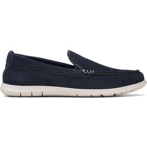 Clarks, Schoenen, Heren, Blauw, 41 EU, Suède, Blauwe Instappers