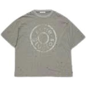Acne Studios, Tops, Heren, Groen, L, Katoen, Casual Katoenen T-shirt