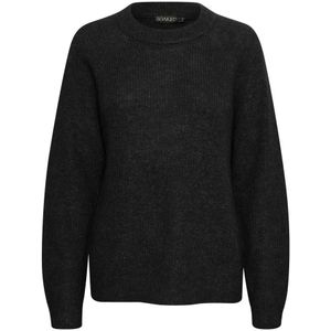 Soaked in Luxury, Truien, Dames, Zwart, S, Wol, Ronde hals gekweek