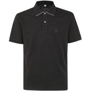 C.p. Company, Tops, Heren, Wit, S, Stretch Piquet Polo Shirt