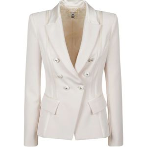 Elisabetta Franchi, Jassen, Dames, Beige, S, Polyester, Essential Lichtgewicht Jas