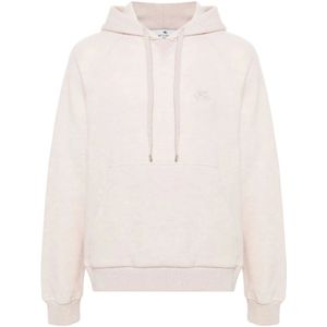Etro, Sweatshirts & Hoodies, Heren, Beige, 2Xl, Wol, Lichtbeige Gebreide Trui met Pegasus Motief