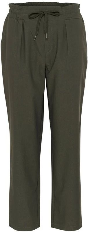 Cream, Broeken, Dames, Groen, L L32, Elastische Taille Straight-Leg Broek Deep Depths