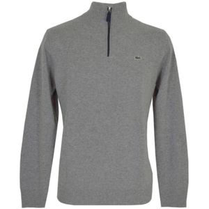 Lacoste, Sweatshirts & Hoodies, Heren, Grijs, S, Wol, Premium wollen jersey sweater
