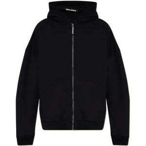 Palm Angels, Sweatshirts & Hoodies, Heren, Zwart, XL, Katoen, Hoodie