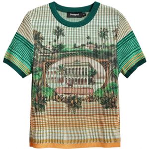 Desigual, Tops, Dames, Veelkleurig, XL, Korte mouwen T-shirt collectie