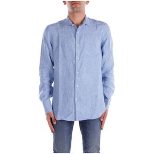 Saint Barth, Overhemden, Heren, Blauw, M, Denim, Denim knoopshirt