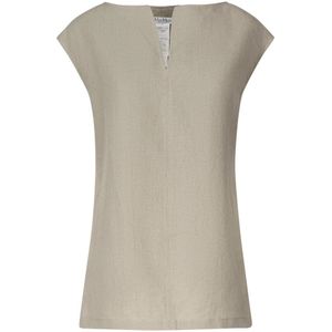 Max Mara, Blouses & Shirts, Dames, Beige, M, Linnen, Beige Shirt Colimbo