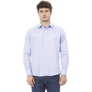 Baldinini, Overhemden, Heren, Blauw, L, Katoen, Elegante Italiaanse lichtblauwe overhemd
