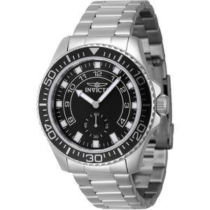 Invicta, Accessoires, Heren, Grijs, ONE Size, Chronograaf Analoog Horloge Multifunctioneel Roestvrij Staal