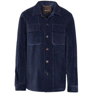 Moorer, Jassen, Heren, Blauw, 2Xl, Katoen, Nowel-U08