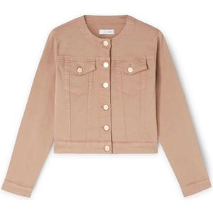 Motivi, Jassen, Dames, Beige, XL, Katoen, Blousonjack van drillstof