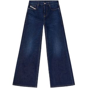 Diesel, Jeans, Dames, Blauw, W23, Katoen, Stijlvolle Broek voor Vrouwen
