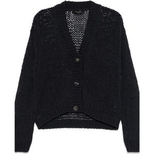 Roberto Collina, Truien, Dames, Blauw, S, Stijlvolle Gebreide Vest voor Vrouwen