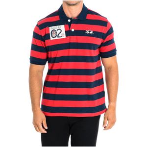 La Martina, Tops, Heren, Rood, S, Katoen, Polo met korte mouwen