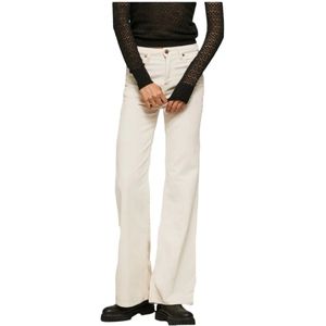 Pepe Jeans, Jeans, Dames, Beige, W27 L30, Katoen, Willa Cord Pants