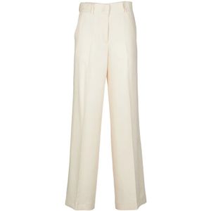 Msgm, Broeken, Dames, Beige, S, Beige Palazzo Broek