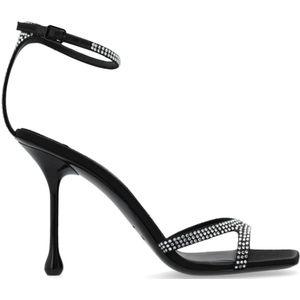 Jimmy Choo, Schoenen, Dames, Zwart, 37 EU, Leer, Ixia Sandal 95