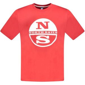 North Sails, Tops, Heren, Rood, S, Katoen, Rood Katoenen T-shirt