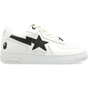 A Bathing Ape, Schoenen, Dames, Wit, 36 EU, Leer, Sportschoenen