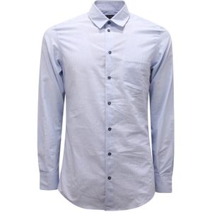 Dolce & Gabbana, Overhemden, Heren, Blauw, S, Katoen, Gouden Katoen/Linnen Shirt Made in Italy
